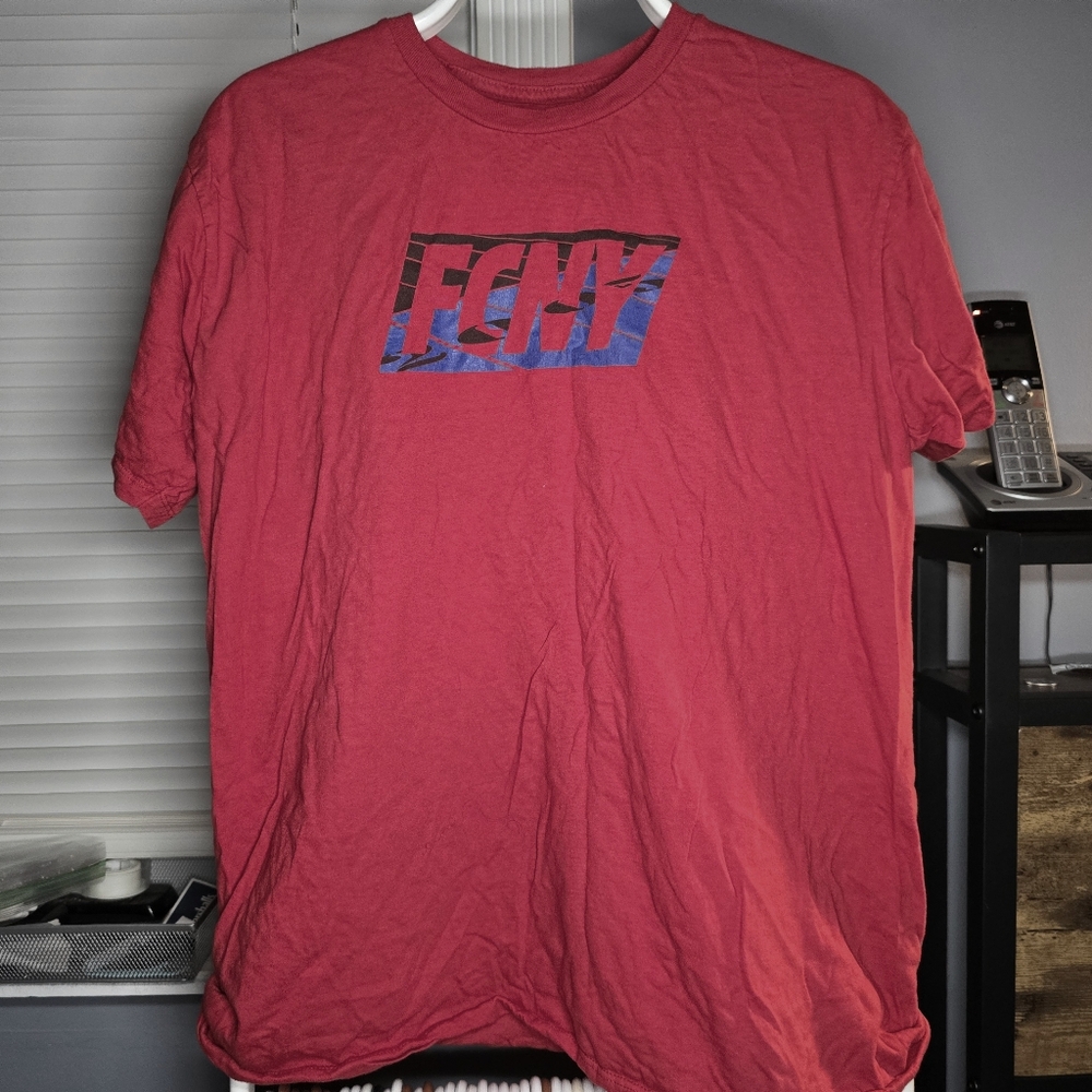 Rare Flight Club NY shirt-Mens LARGE-Red/Royal Blue-FCNY,sneakerhead,hypebeast